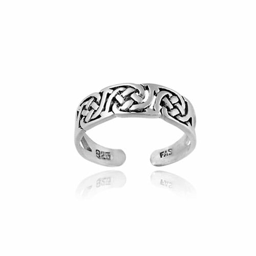 USA Seller Irish Celtic Toe Ring Adjustable Sterling Silver 925 Best Jewelry 